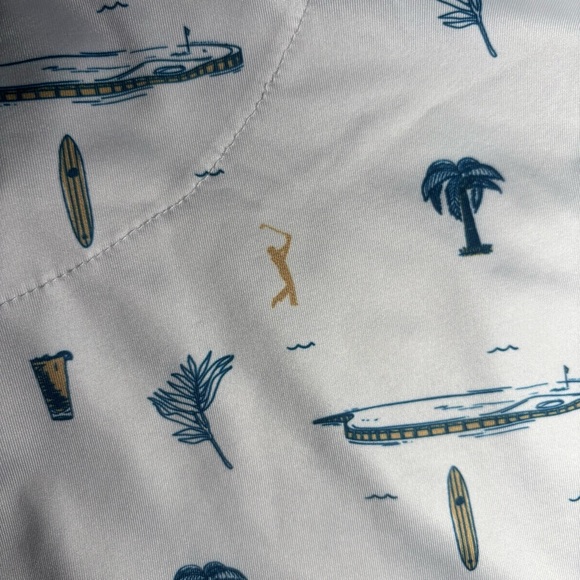 Barstool Golf All Over Print Polo Shirt XL Beach Surf Golf Performance - Picture 13 of 15